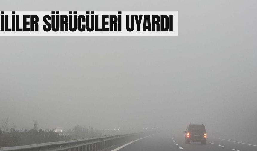TEM OTOYOLU DÜZCE GEÇİŞİNDE YOĞUN SİS ETKİLİ OLUYOR
