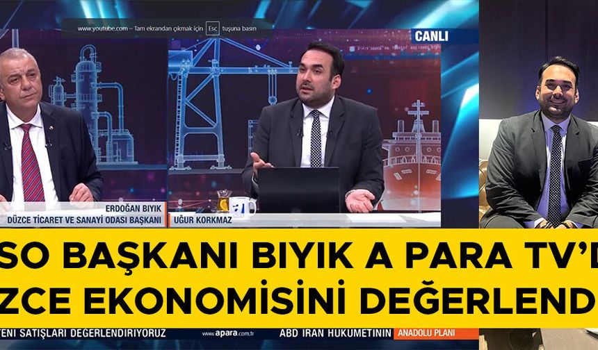 BAŞKAN BIYIK: “DÜZCE’NİN İHRACATININ 2.5 MİLYAR DOLARA ÇIKACAĞINI ÖNGÖRÜYORUZ”