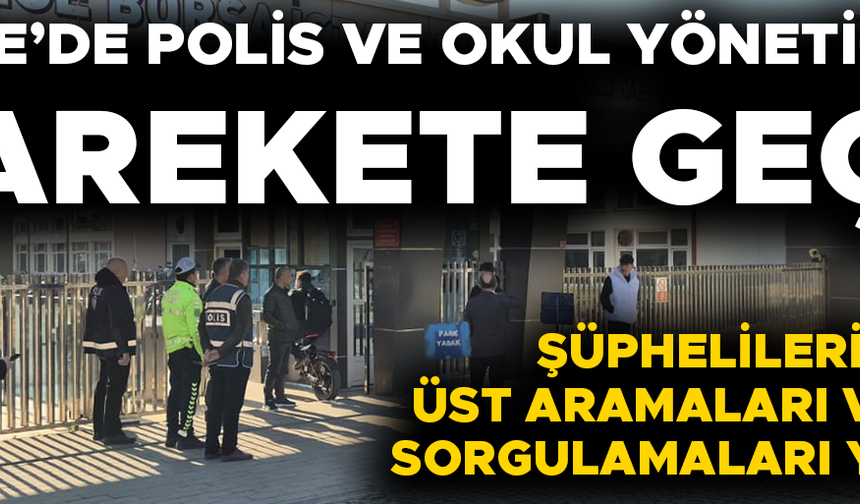 DÜZCE’DEKİ OKULLARIN ÖNÜNDE SIKI GÜVENLİK TEDBİRİ
