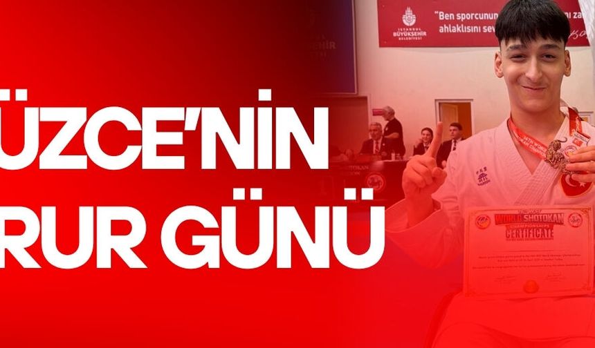 DÜZCELİ SPORCU AHMET KAYRA ÖDEMİŞ DÜNYA ŞAMPİYONU OLDU