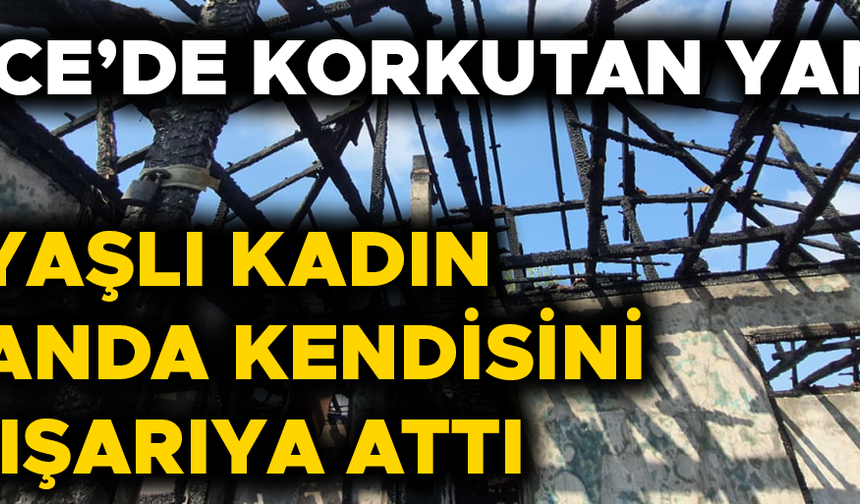 İKİ KATLI EVİN ÜST KATI KÜLE DÖNDÜ