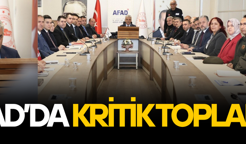 VALİ MAKAS BAŞKANLIĞINDAKİ TOPLANTIDA AFETLERE HAZIRLIK ELE ALINDI