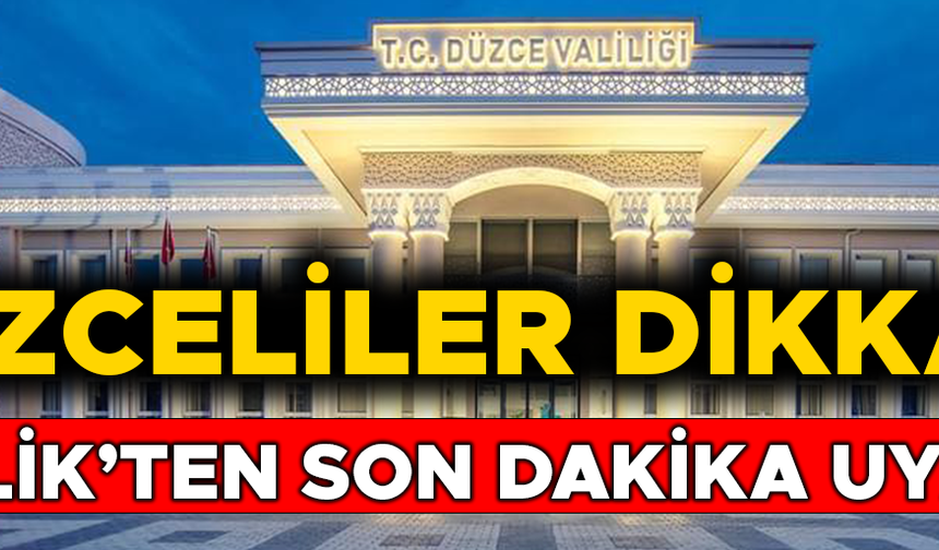 O TARİHLERDE KENTTE ALARM VERİLECEK