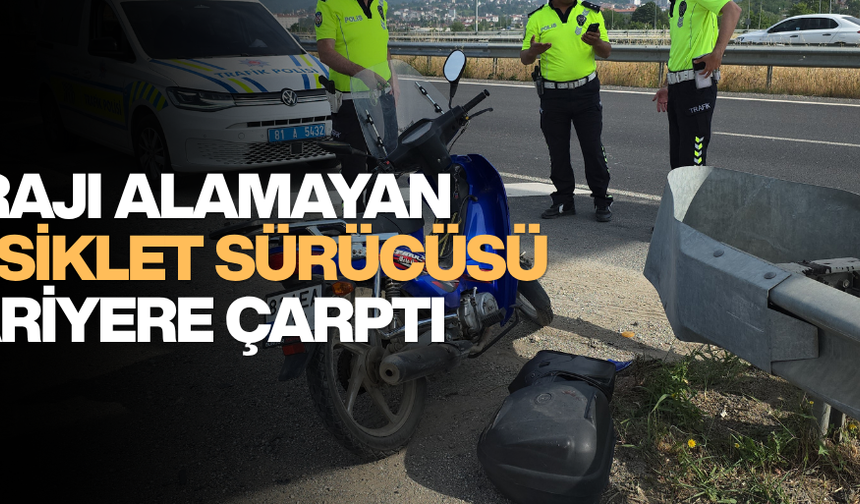 KAZADA MOTOSİKLET SÜRÜCÜSÜ YARALANDI