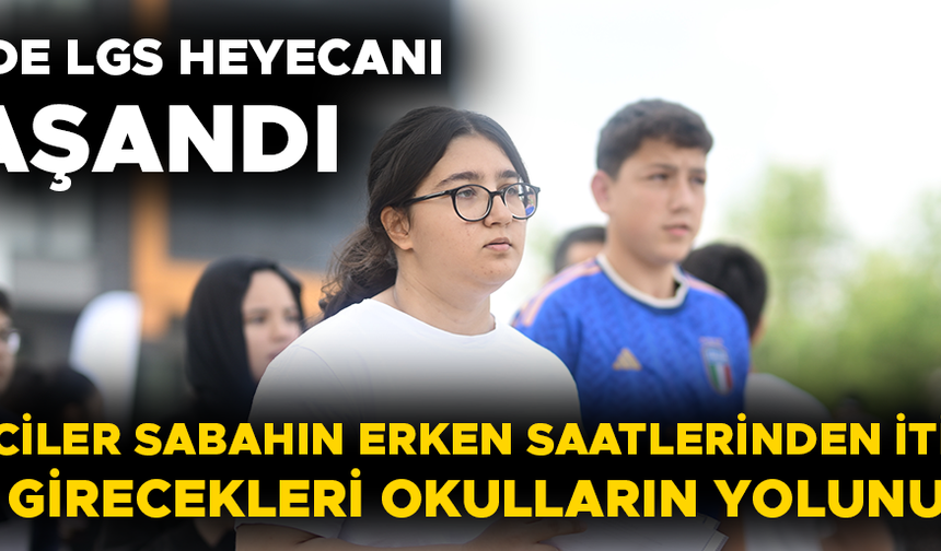 ÖĞRENCİLER SINAVDA TER DÖKTÜ, AİLELERİ İSE DIŞARIDA DUA ETTİ