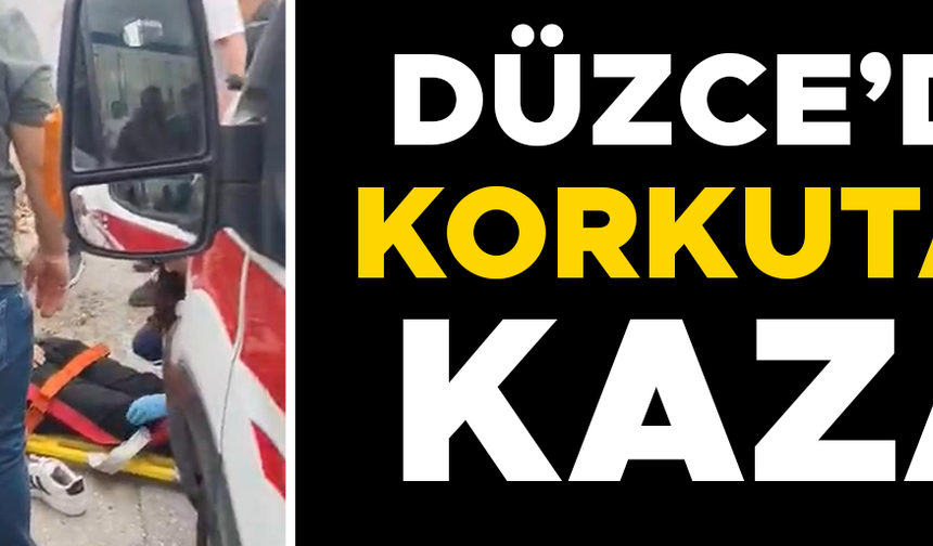 OTOMOBİL VE MOTOSİKLET ÇARPIŞTI: 2 YARALI