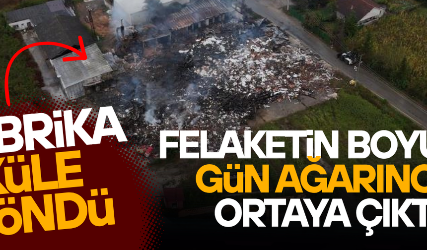 KAPI FABRİKASI TAMAMEN YANDI, DUMANLAR HALA YÜKSELİYOR