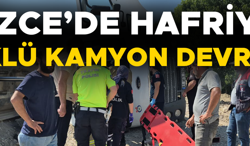 KAMYON KABİNİNE SIKIŞAN SÜRÜCÜ KURTARILDI
