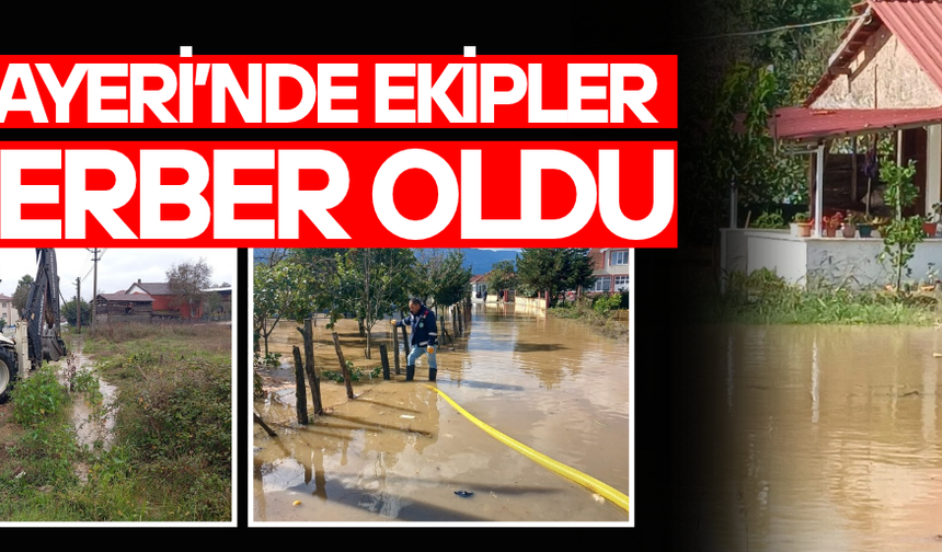 İLÇEDE FIRTINA VE SAĞANAK SONRASI YOĞUN MESAİ