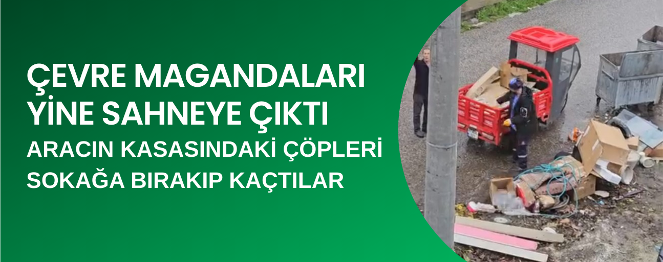 ARACIN KASASINDAKİ ÇÖPLERİ SOKAĞA BIRAKIP KAÇTILAR