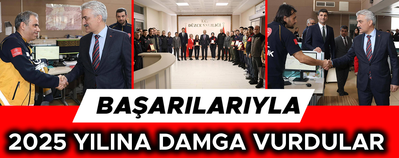 DÜZCE VALİ MAKAS 112 PERSONELİNİ TEBRİK ETTİ