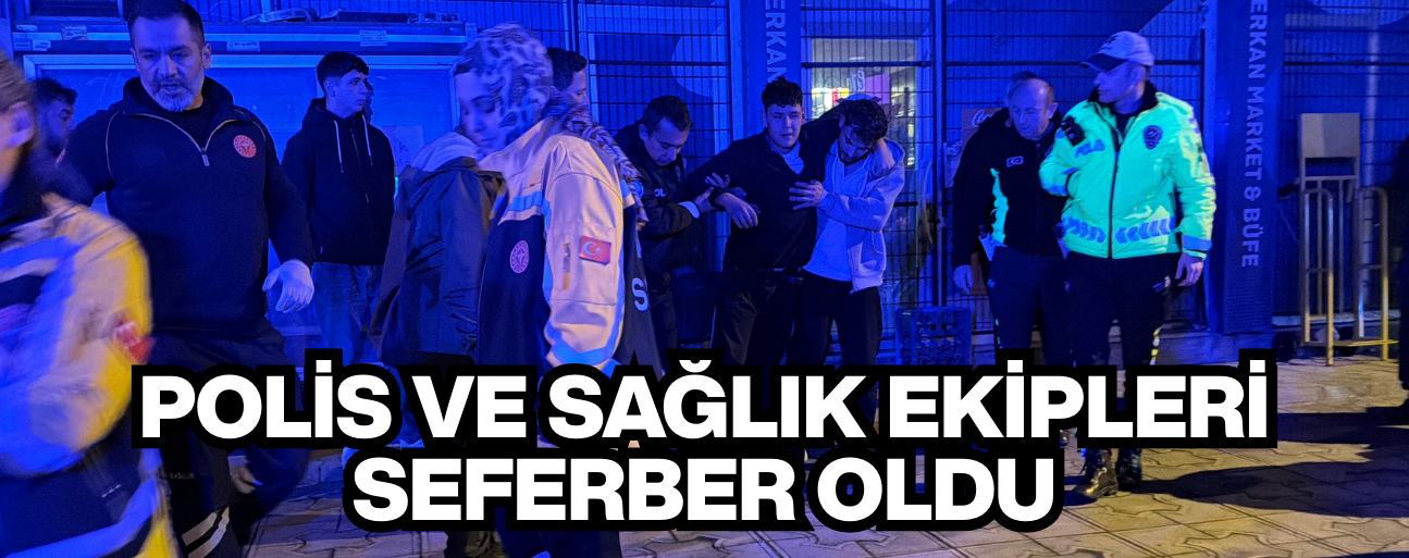 YARALI MOTOSİKLET SÜRÜCÜSÜ ZOR DA OLSA AMBULANSA BİNDİRİLDİ