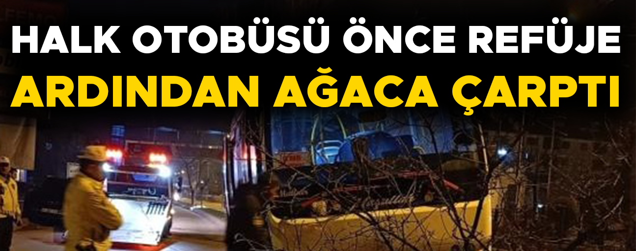 MEYDANA GELEN KAZADA OTOBÜS ŞOFÖRÜ YARALANDI