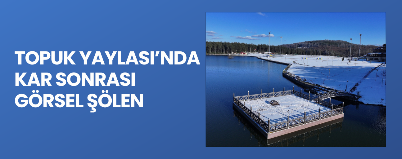 DÜZCE’NİN KAYNAŞLI İLÇESİ'NDE KARLA KAPLANAN YAYLA HAVADAN KAYDA ALINDI