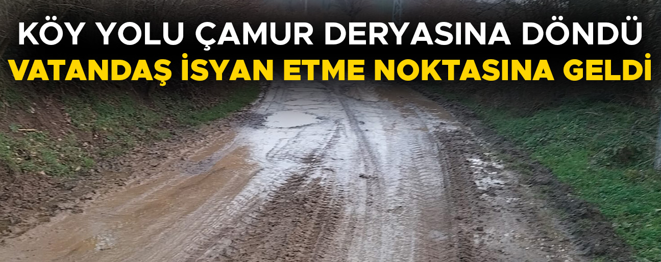 “CUMAYERİ BELEDİYESİNİN KAMYONLARI YOLU BU HALE GETİRDİ”