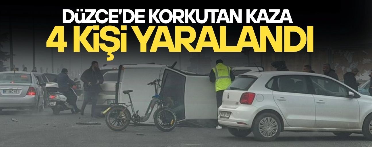 ARAÇ YAN YATTI, YARALILAR HASTANEYE KALDIRILDI