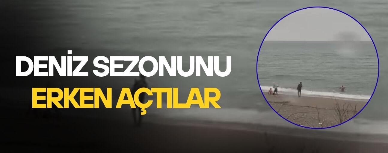 AKÇAKOCA'DA YAĞMURA VE SOĞUK HAVAYA RAĞMEN DENİZE GİRDİLER