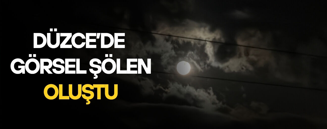 ŞİMŞEKLERİN ARDINDAN ÇIKAN DOLUNAY GÖRENLERİ MEST ETTİ