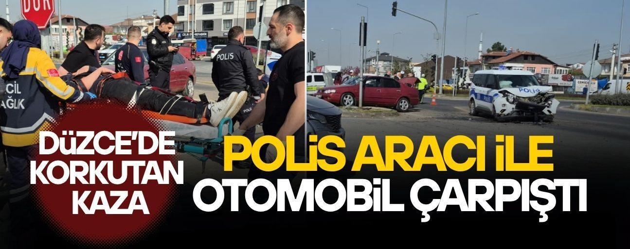 YAKALADIKLARI ŞÜPHELİYİ ADLİYEYE GÖTÜREN POLİS ARACI İLE OTOMOBİL ÇARPIŞTI, 6 YARALI