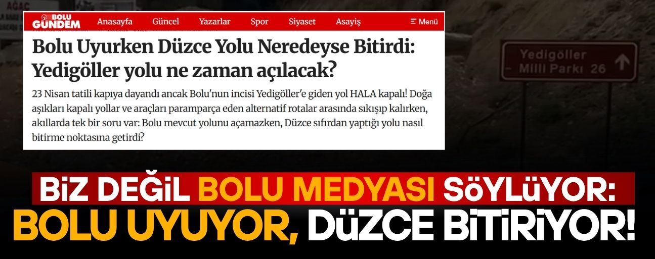 BOLU MEDYASINDAN DİKKAT ÇEKEN YEDİGÖLLER PAYLAŞIMI