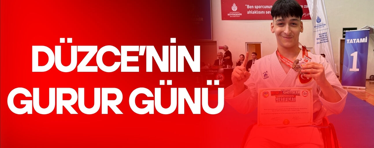 DÜZCELİ SPORCU AHMET KAYRA ÖDEMİŞ DÜNYA ŞAMPİYONU OLDU