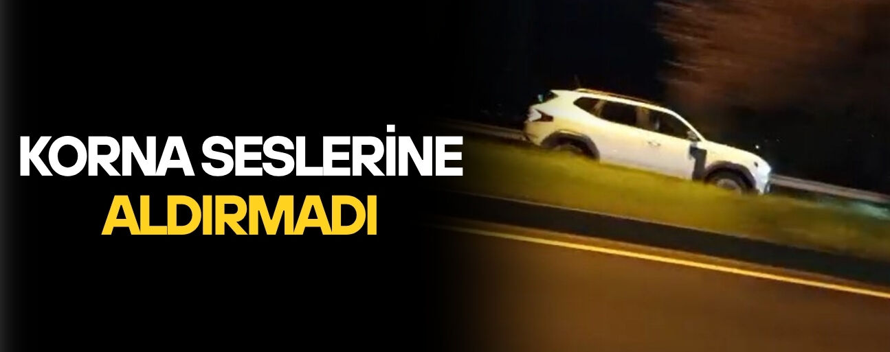 TRAFİĞİ TEHLİKEYE ATAN TERS YÖN SÜRÜCÜSÜ KAMERADA