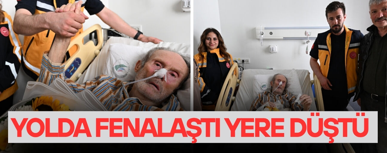 YAŞLI ADAM MUHTARIN DİKKATİ VE ERKEN MÜDAHALEYLE HAYATA TUTUNDU