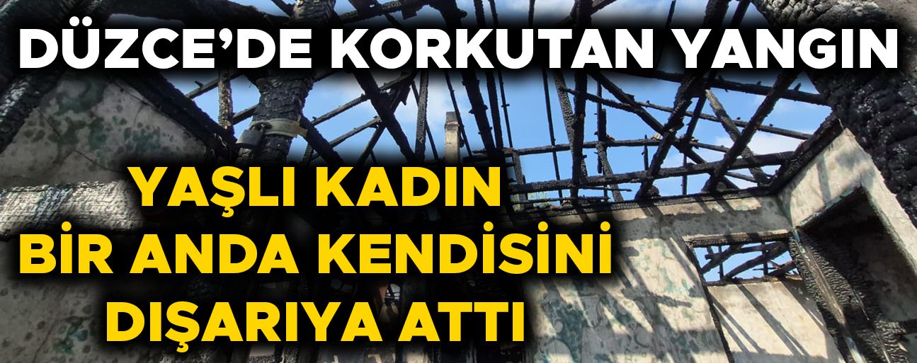 İKİ KATLI EVİN ÜST KATI KÜLE DÖNDÜ