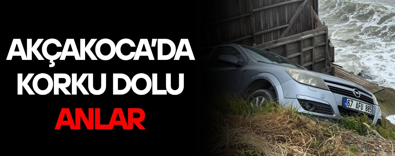 EL FRENİ ÇEKİLMEYEN ARAÇ KAYALIKLARA DÜŞTÜ