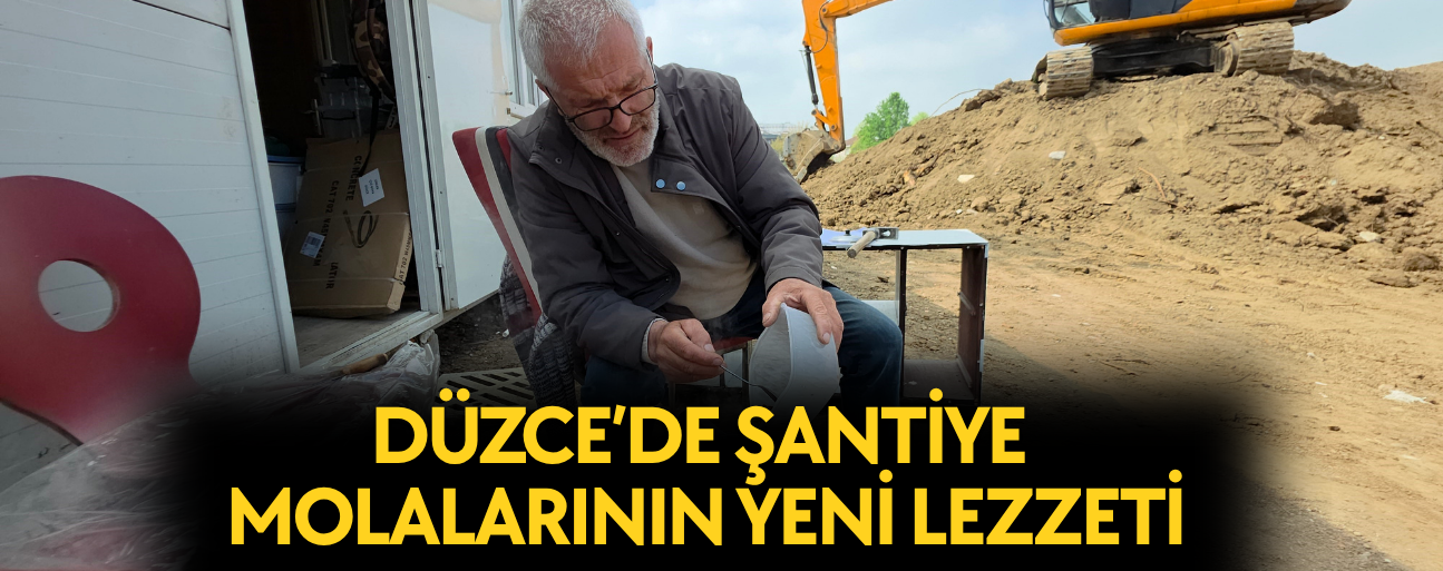 İŞÇİLER, FINDIK KABUĞUNDAN HAZIRLADIKLARI ÇAYLA YORGUNLUK ATIYOR