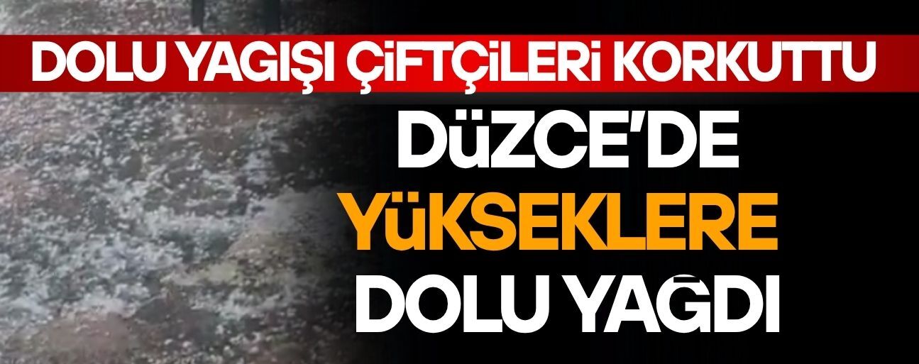 DÜZCE'DE YÜKSEKLERE DOLU YAĞDI
