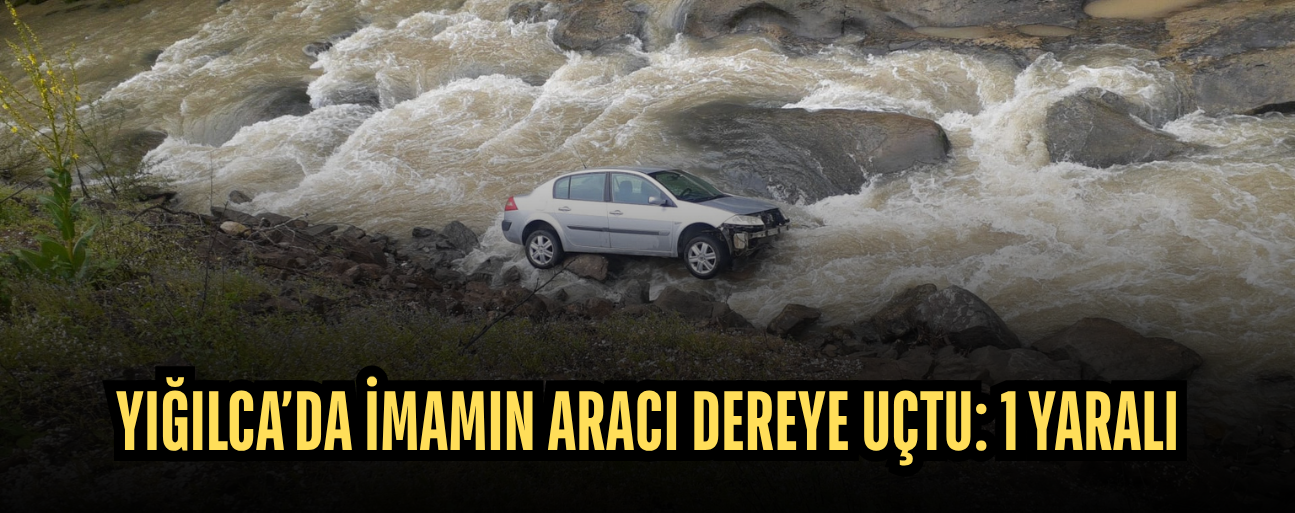 ARAÇ DEREYE SAVRULDU, SÜRÜCÜ HASTANEYE KALDIRILDI
