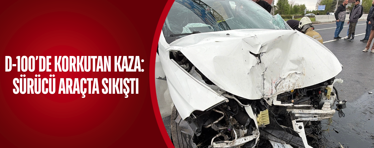OTOMOBİL EDS TABELASINA ÇARPTI