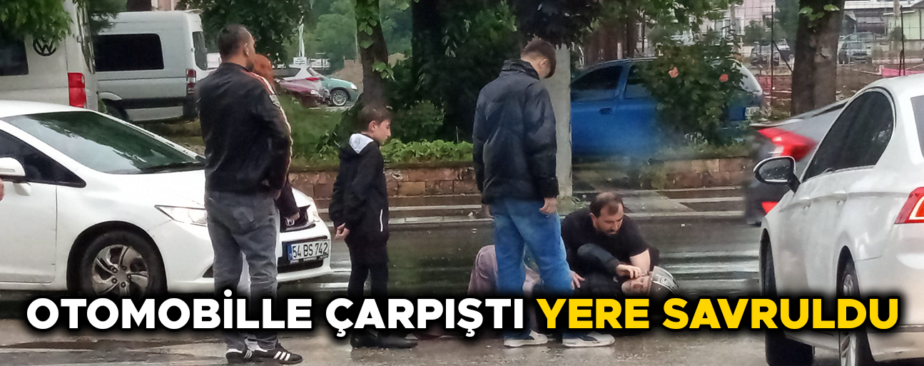 MOTOSİKLETLE OTOMOBİL ÇARPIŞTI:1 YARALI