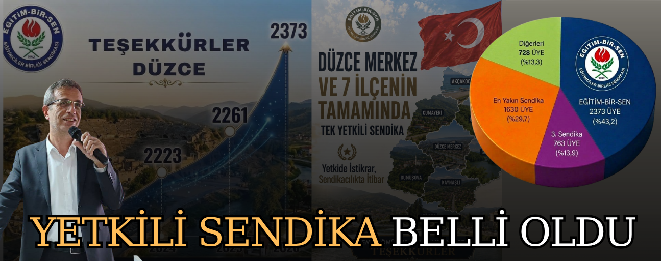 EĞİTİM-BİR SEN BAŞKANI ATAY’DAN TEŞEKKÜR
