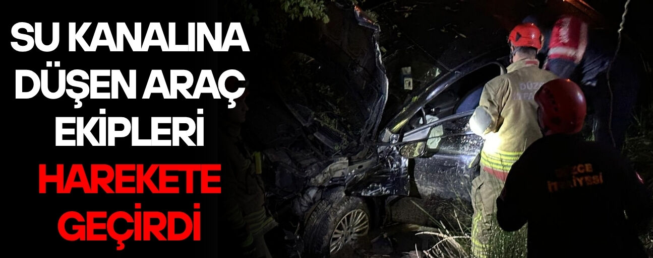 ARAÇ İÇERİSİNDE SIKIŞAN SÜRÜCÜYÜ İTFAİYE EKİPLERİ KURTARDI