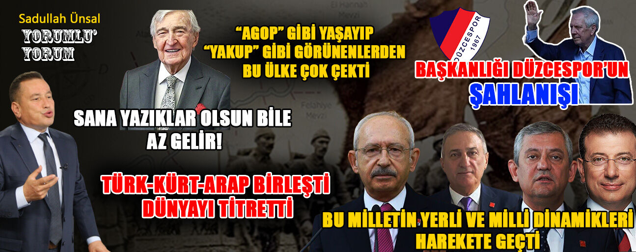 BU MEMLEKET BUNDAN SONRA YERLİ VE MİLLİLERLE YÖNETİLECEK!