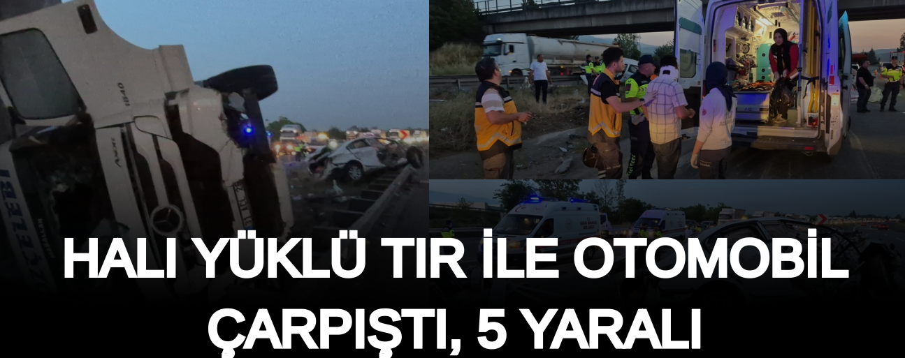 HURDAYA DÖNEN OTOMOBİLDEN 4 YARALI ÇIKTI