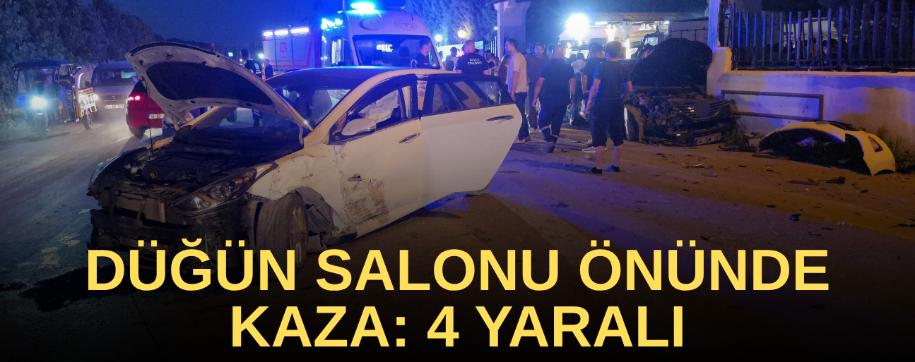 KAZAYA RAĞMEN DÜĞÜNE ARA VERİLMEDEN DEVAM EDİLDİ