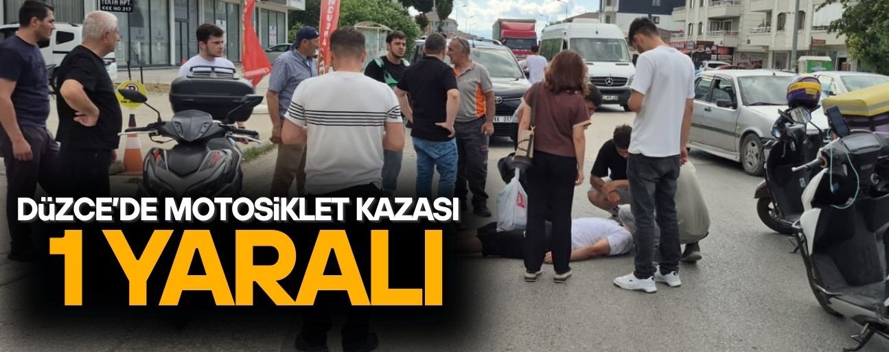 OTOMOBİLE ÇARPMAMAK İÇİN FREN YAPTI, YOLA SAVRULDU