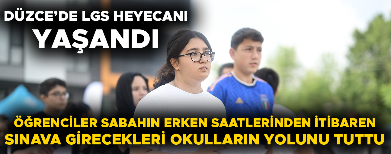 ÖĞRENCİLER SINAVDA TER DÖKTÜ, AİLELERİ İSE DIŞARIDA DUA ETTİ
