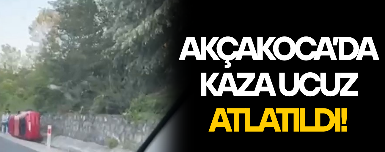 OTOMOBİL SU KANALINA UÇTU: ŞANS ESERİ YARALANAN OLMADI