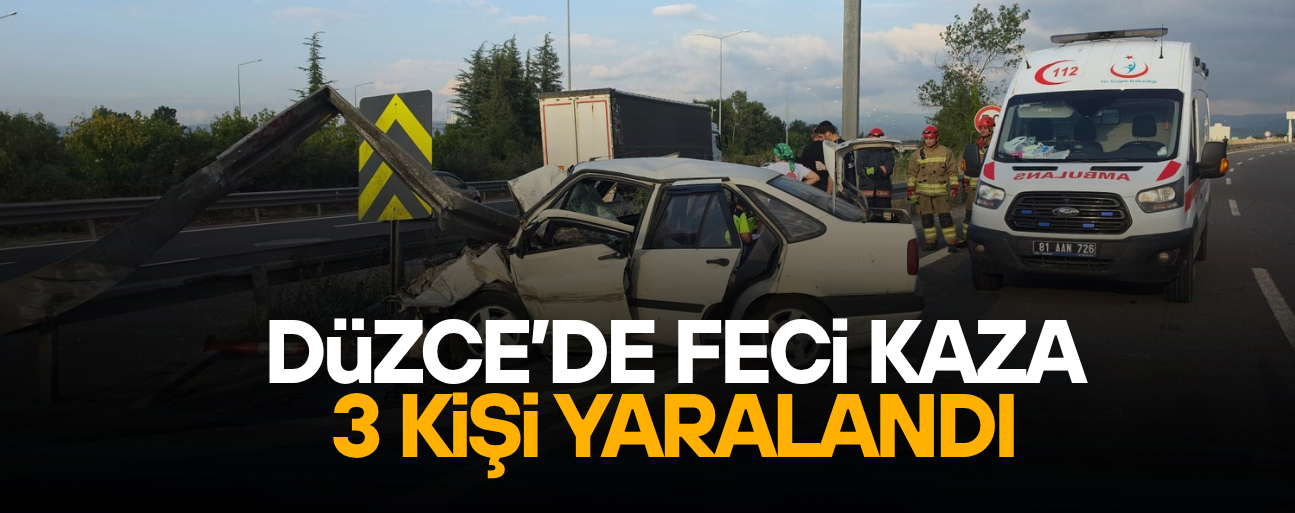 OTOMOBİL BARİYERLERE SAPLANDI