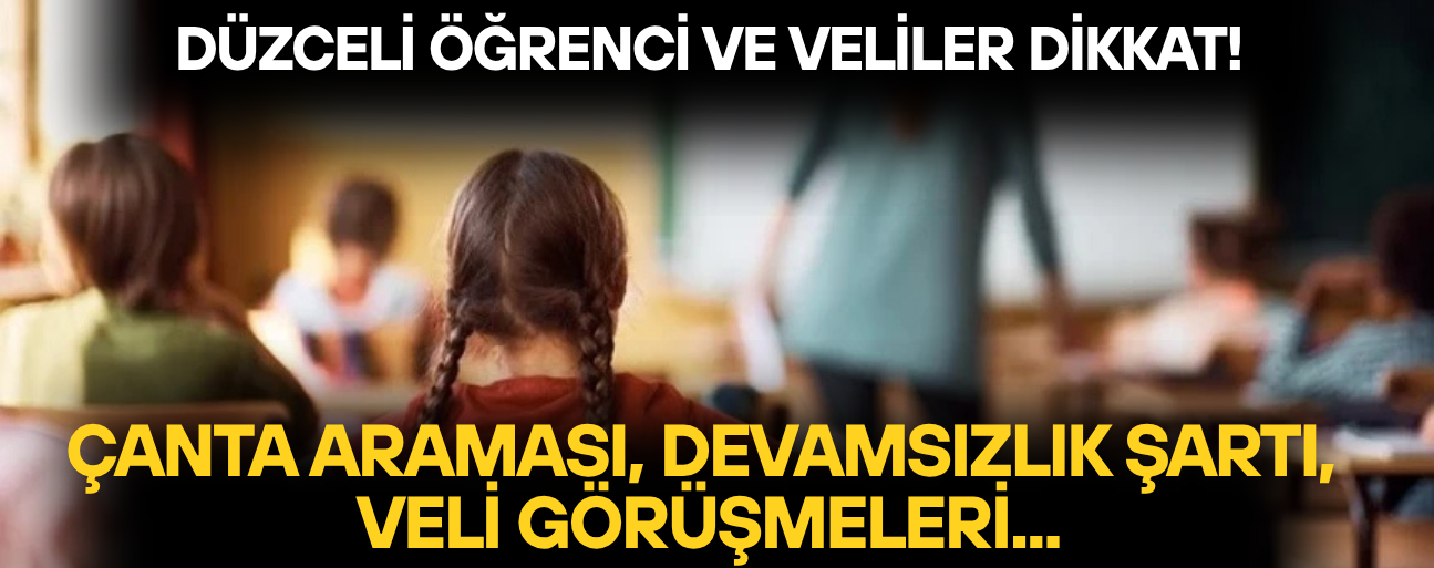 MEB'DEN OKULLARDA YENİ KURALLAR!