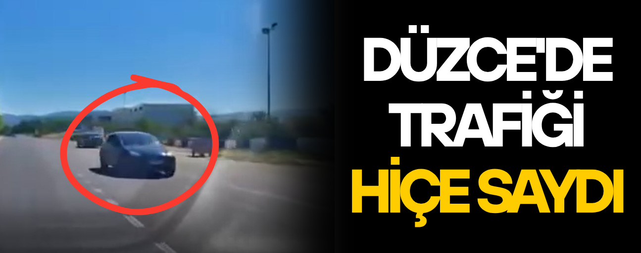 TERS ŞERİTTE TEHLİKE SAÇAN OTOMOBİL KAMERADA