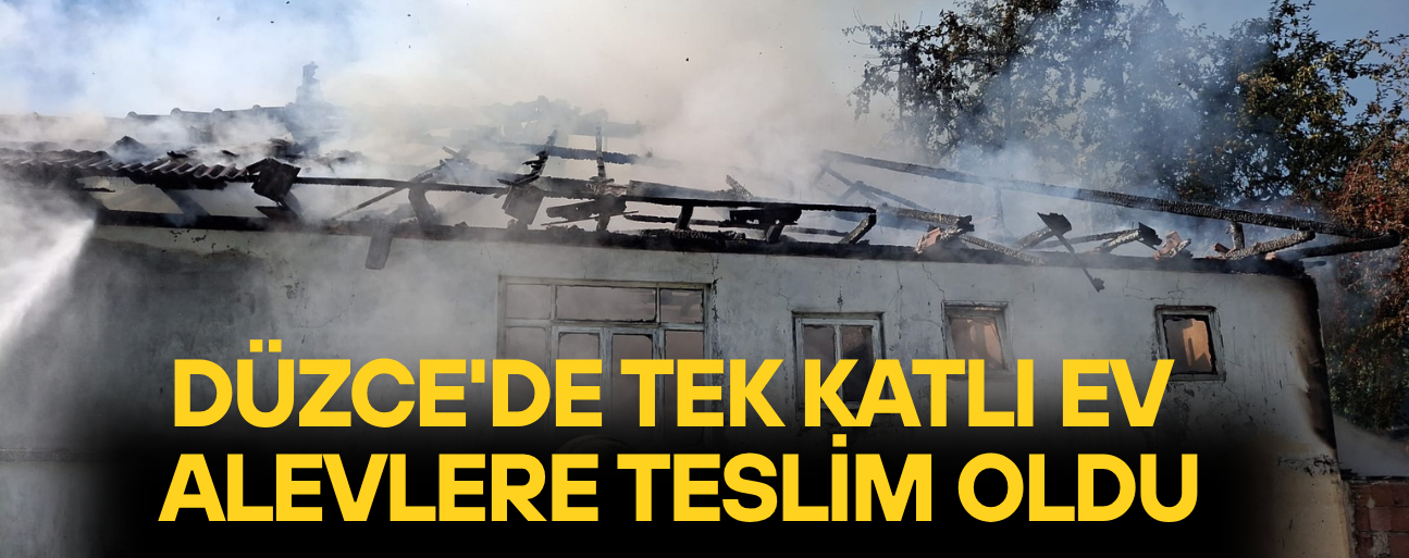 YANGIN TEK KATLI EVİ KÜLE ÇEVİRDİ