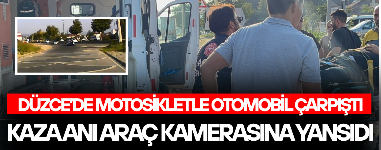 YOLA SAVRULAN MOTOSİKLET SÜRÜCÜSÜ YARALANDI