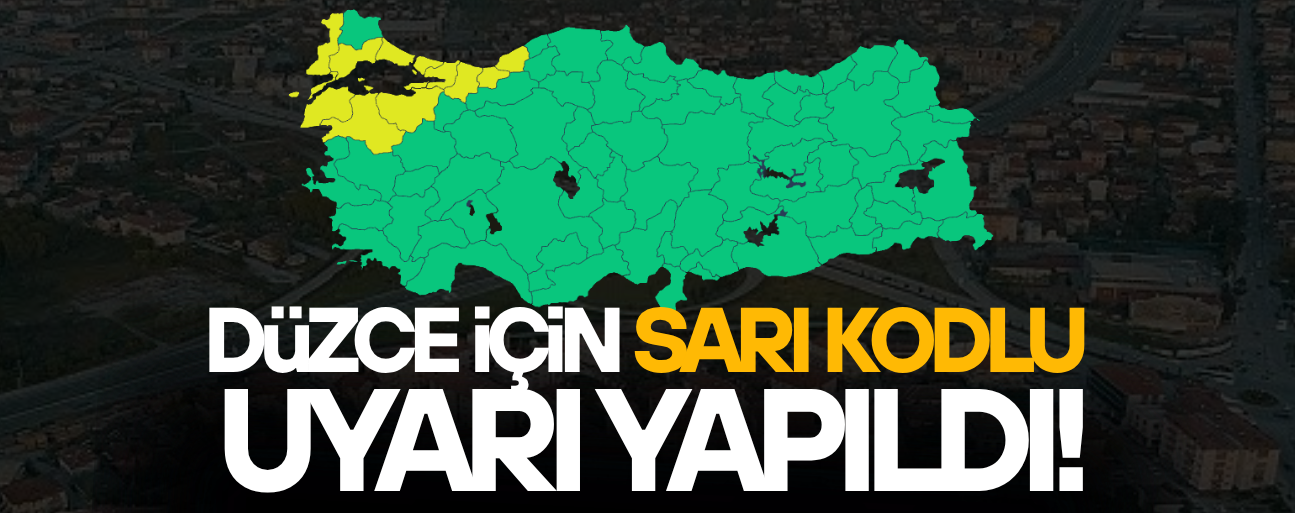 DÜZCE’YE KUVVETLİ YAĞIŞ GELİYOR! 2 GÜN SÜRECEK…