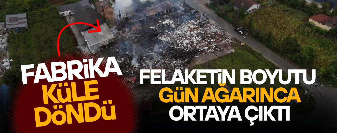 KAPI FABRİKASI TAMAMEN YANDI, DUMANLAR HALA YÜKSELİYOR