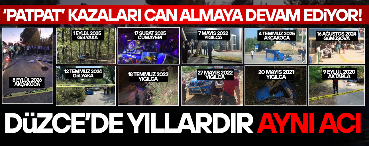 DÜZCE’DE PATPAT KAZALARINDA ACI TABLO